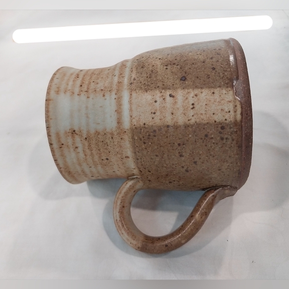 Artist Signed Handcrafted Brown Pottery Mug - Picture 7 of 11